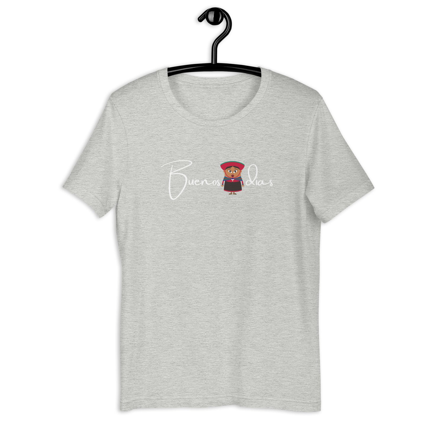TRADITIOAL PERUVIAN WOMEN BUENOS DIAS UNISEX T-SHIRT