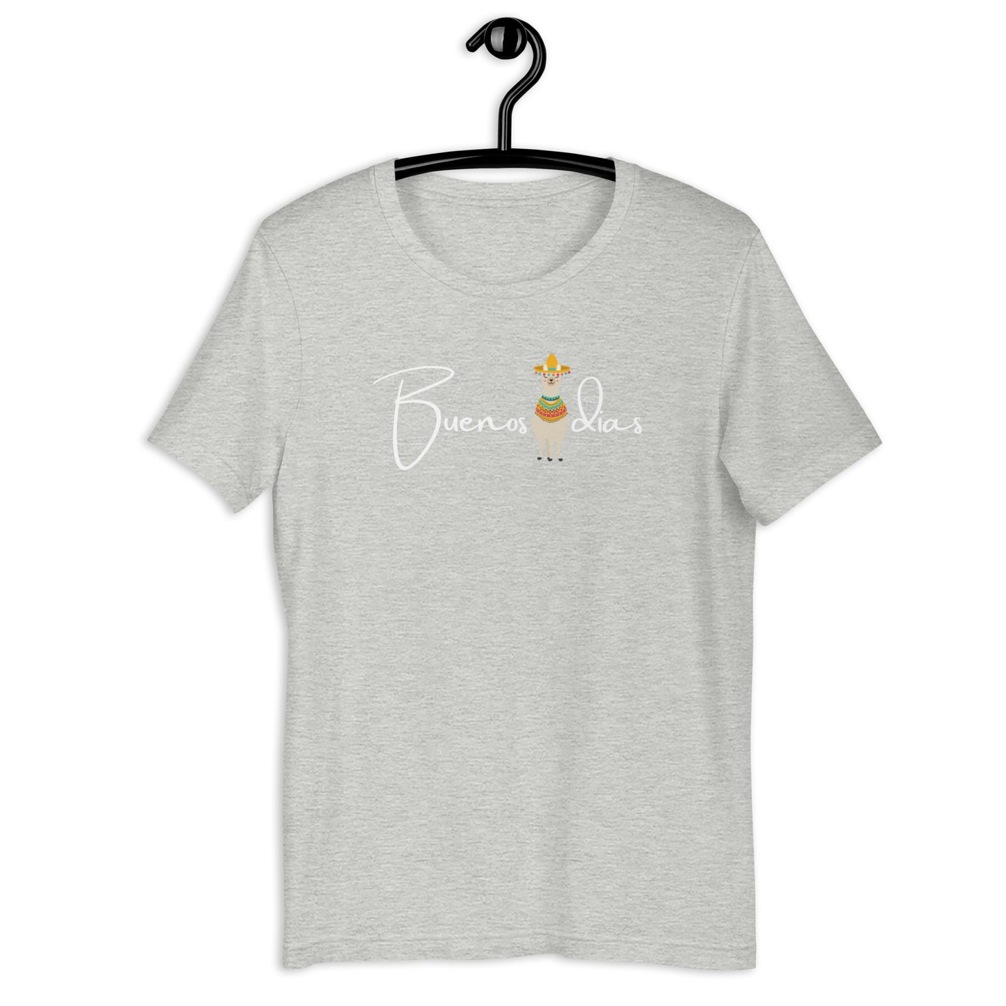 COLORFUL LLAMA BUENOS DIAS UNISEX T-SHIRT