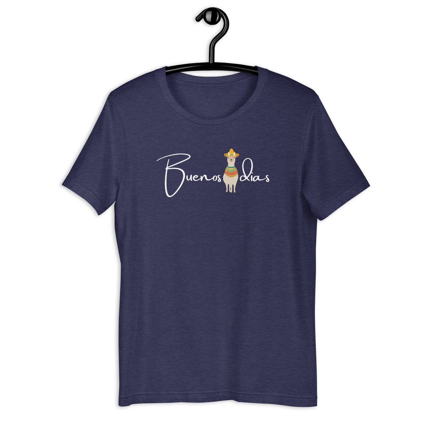 COLORFUL LLAMA BUENOS DIAS UNISEX T-SHIRT