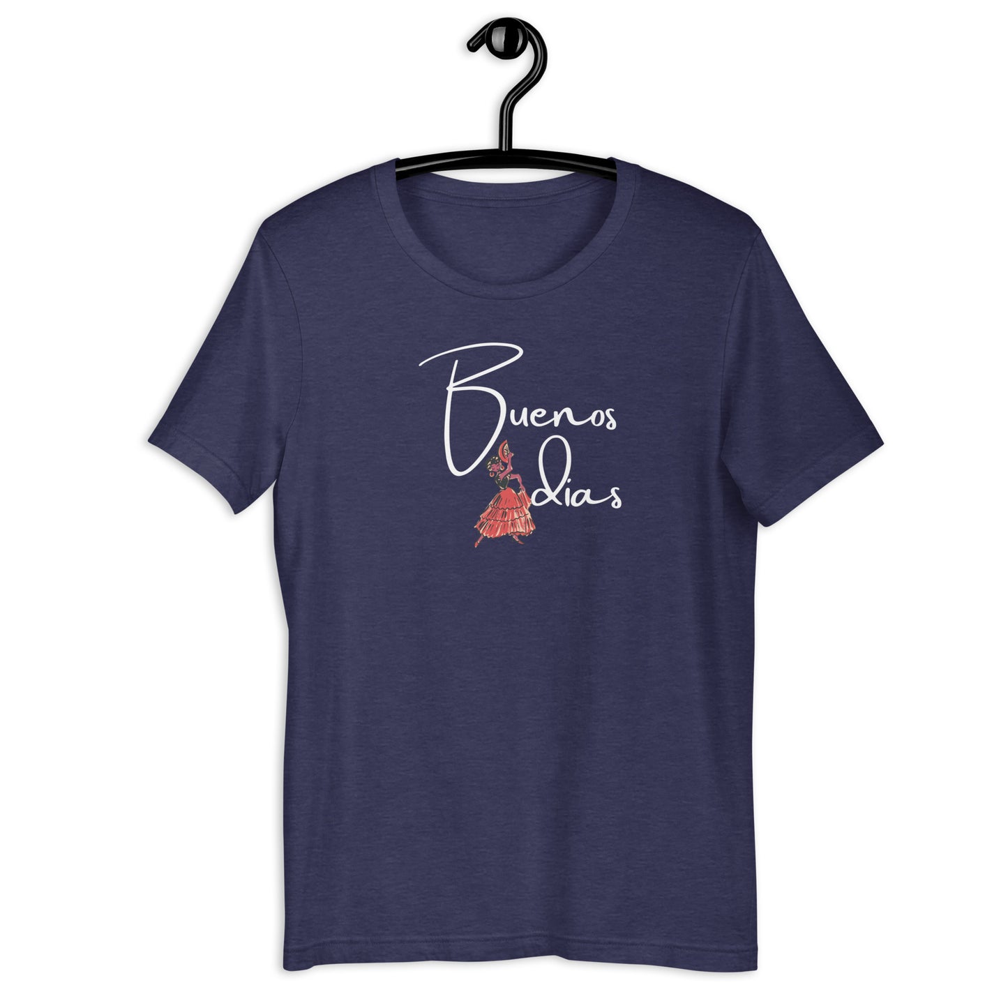 FLAMINGO DANCER BUENOS DIAS UNISEX T-SHIRT