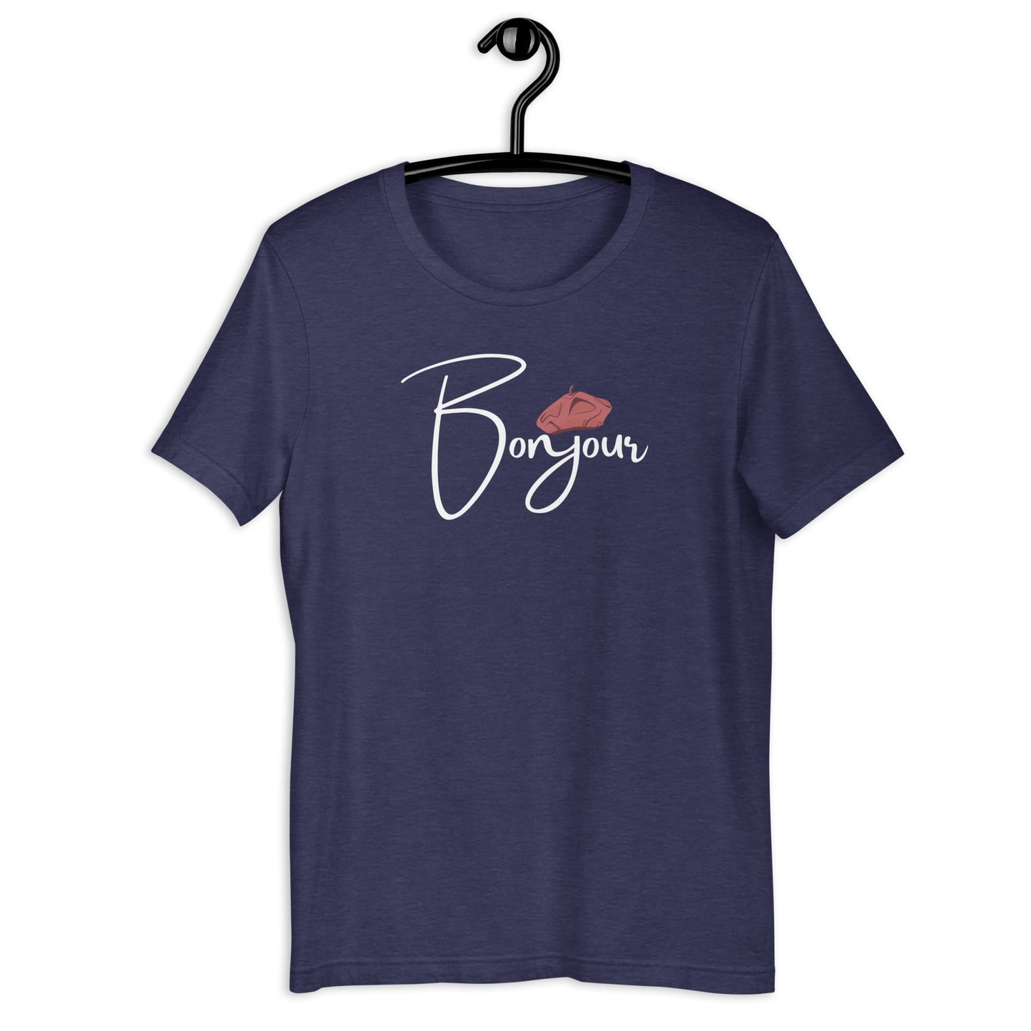 COLORFUL FRENCH BERET BONJOUR UNISEX T-SHIRT