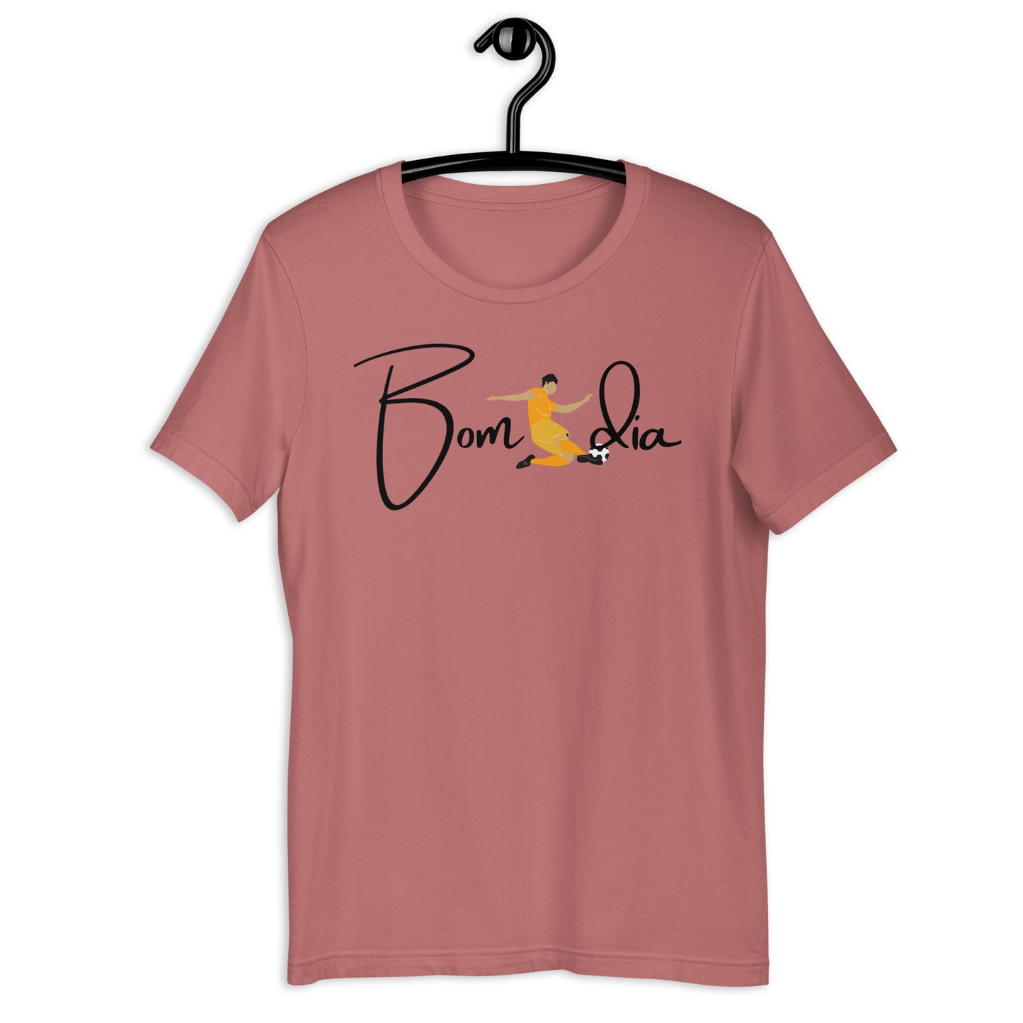COLORFUL SOCCER BOM DIA UNISEX T-SHIRT