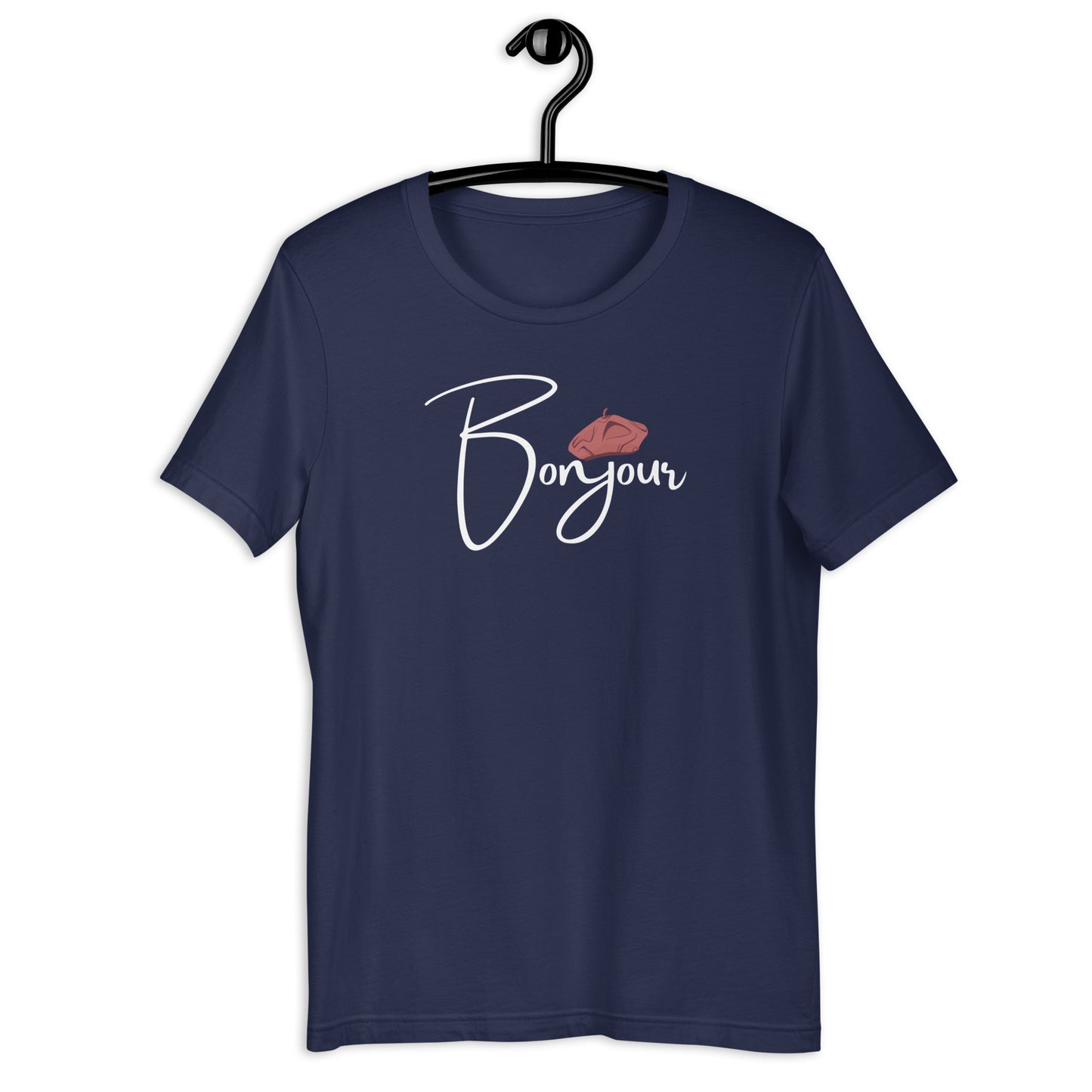 COLORFUL FRENCH BERET BONJOUR UNISEX T-SHIRT