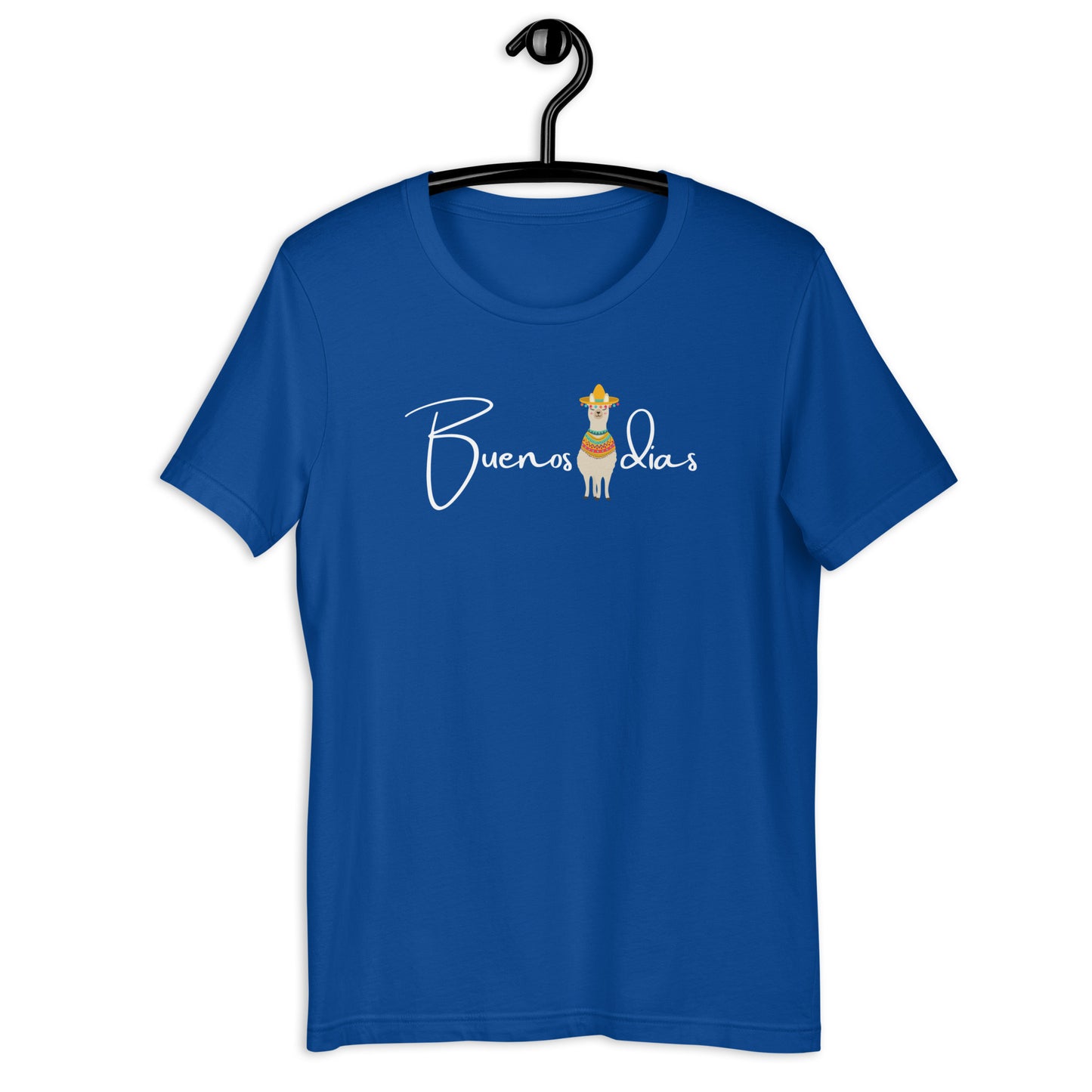 COLORFUL LLAMA BUENOS DIAS UNISEX T-SHIRT