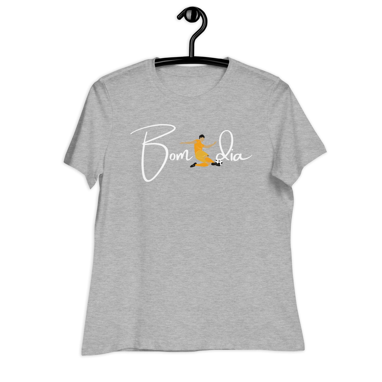 WOMEN'S COLORFUL SOCCER BOM DIA T-SHIRT