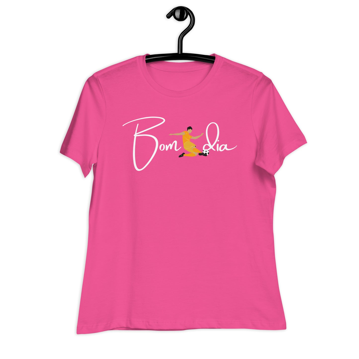 WOMEN'S COLORFUL SOCCER BOM DIA T-SHIRT