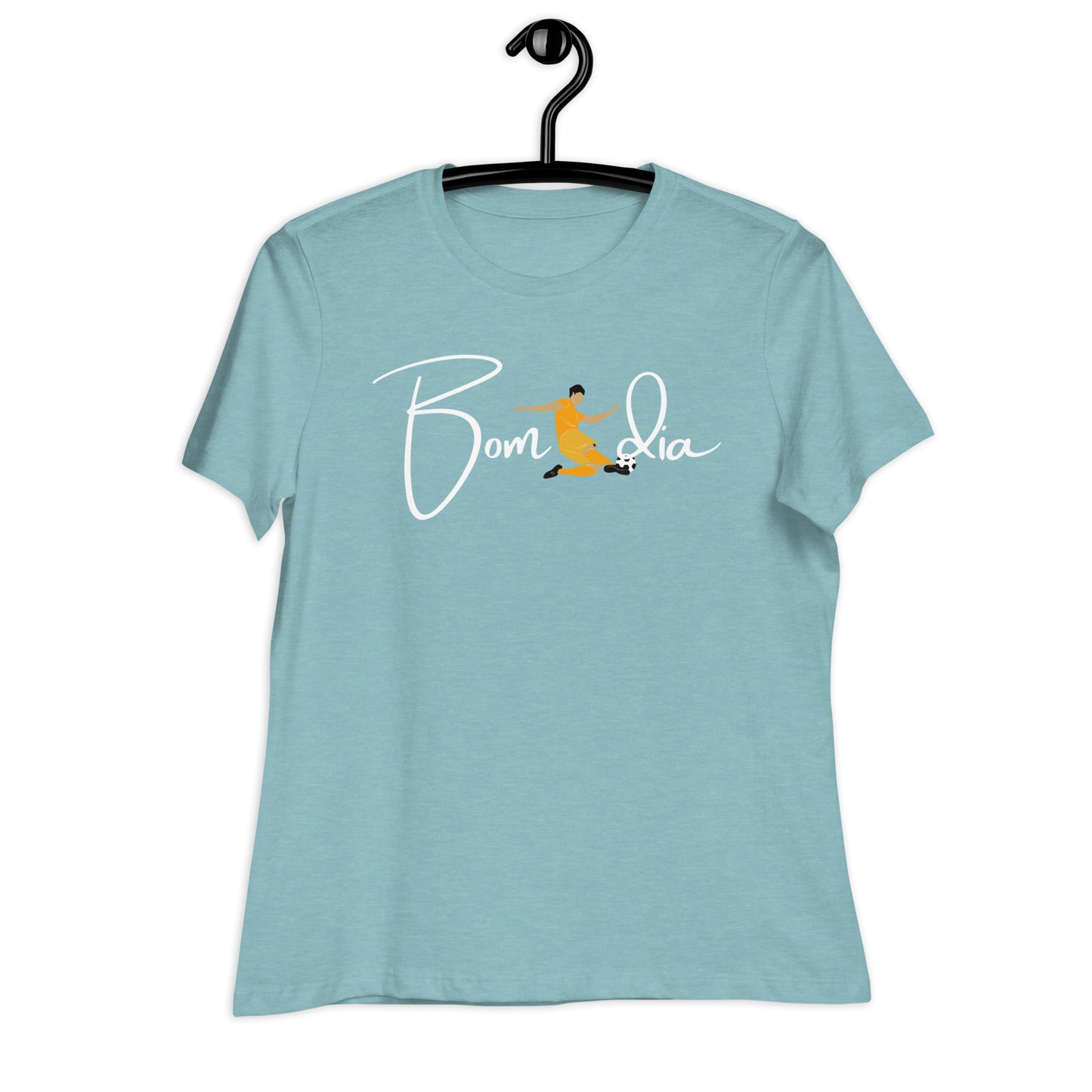 WOMEN'S COLORFUL SOCCER BOM DIA T-SHIRT