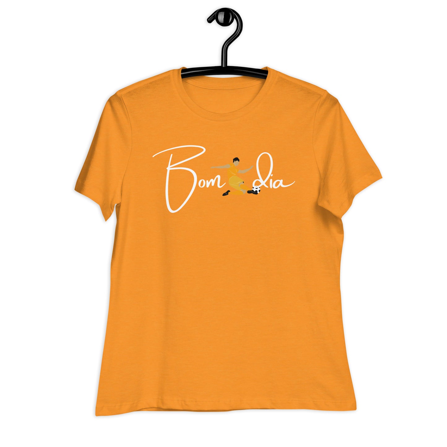 WOMEN'S COLORFUL SOCCER BOM DIA T-SHIRT
