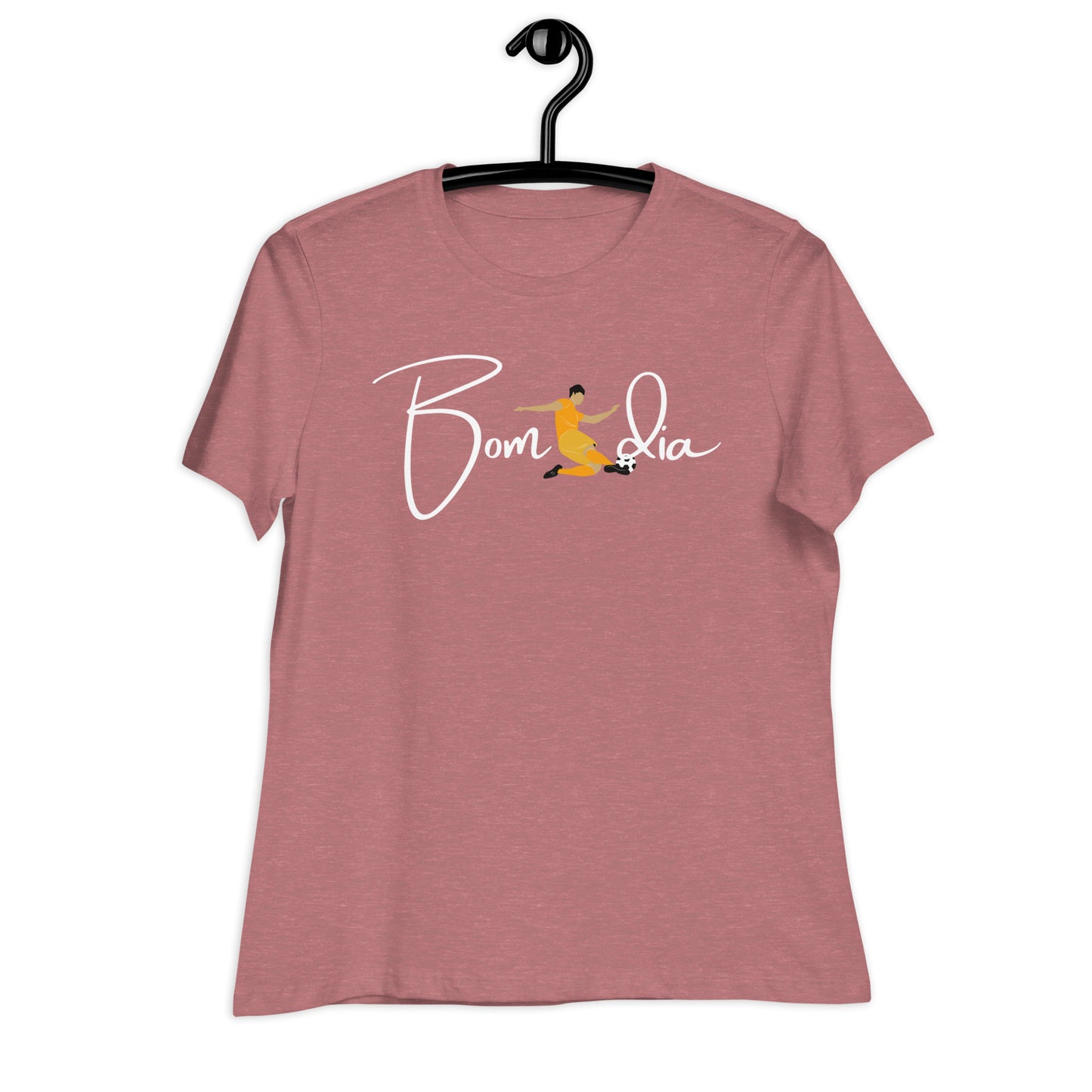 WOMEN'S COLORFUL SOCCER BOM DIA T-SHIRT