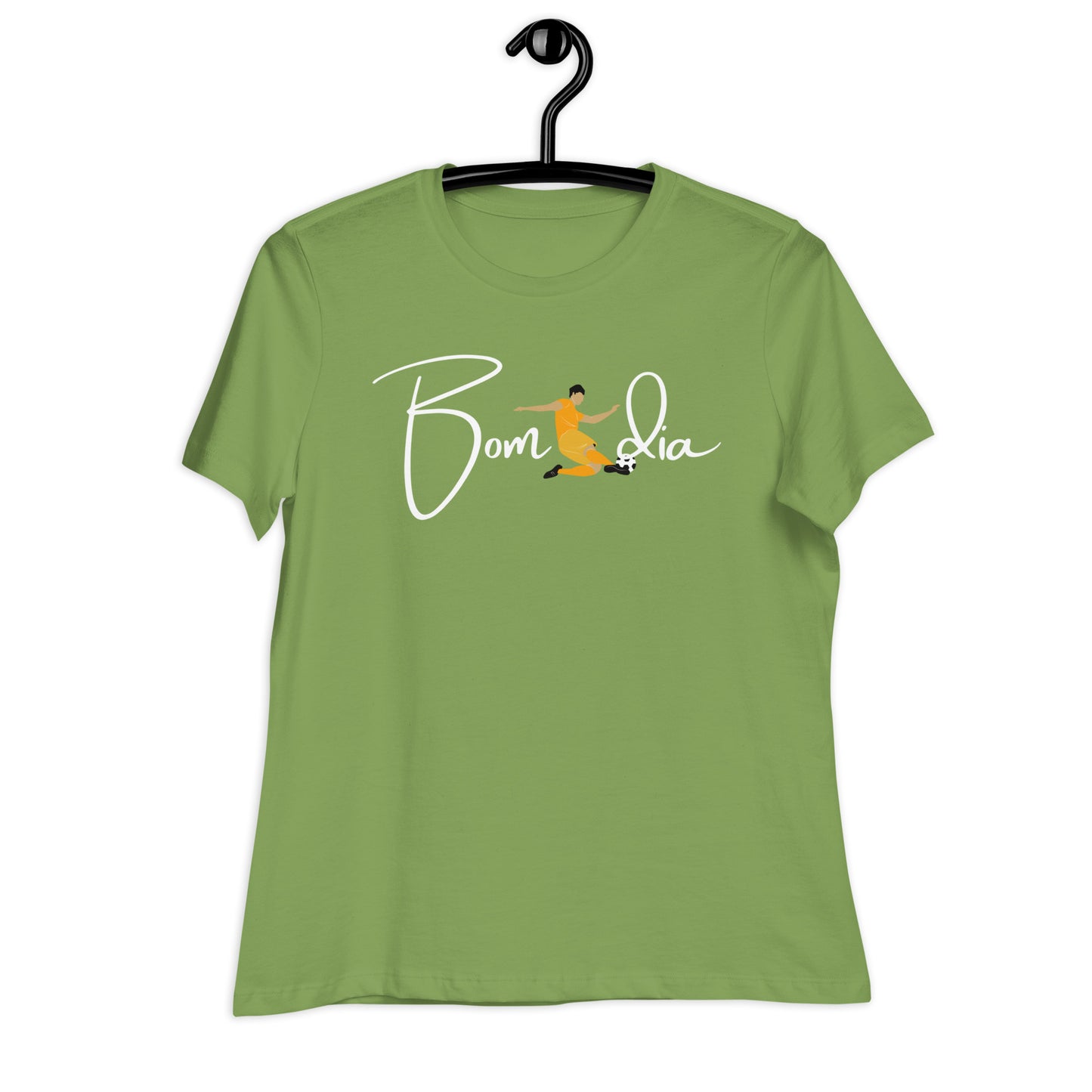 WOMEN'S COLORFUL SOCCER BOM DIA T-SHIRT
