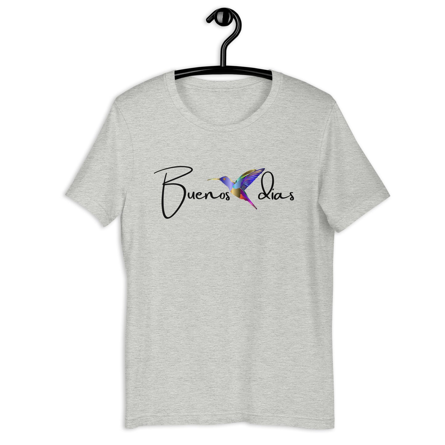 COLORFUL HUMMINGBIRD BUENOS DIAS UNISEX T-SHIRT