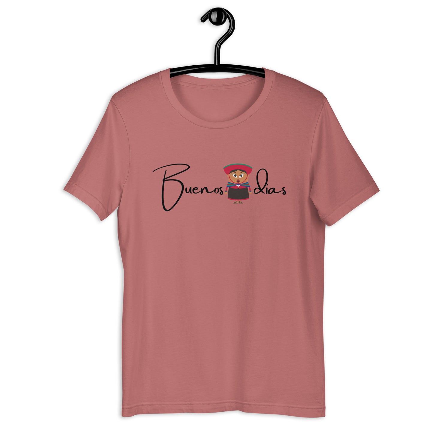 COLORFUL TRADITIONAL PERUVIAN WOMEN BUENOS DIAS  UNISEX T-SHIRT