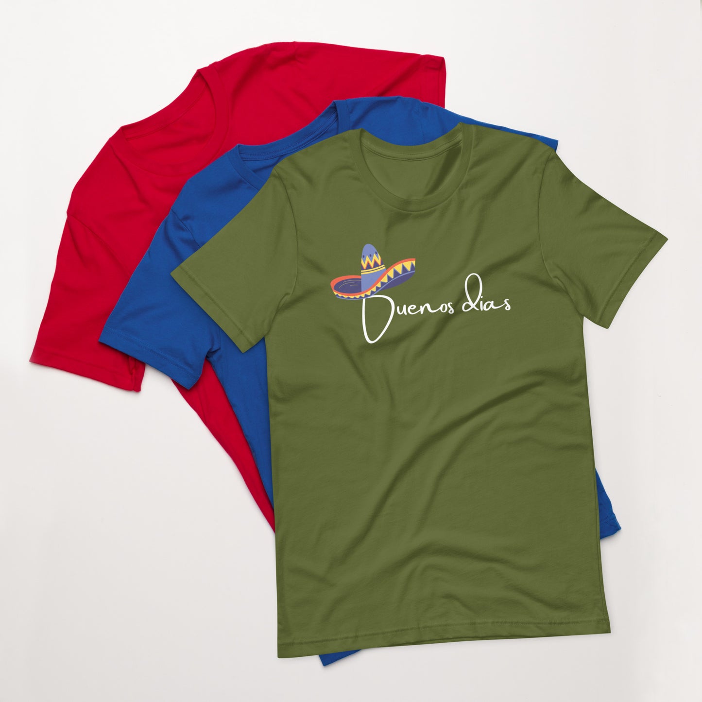 COLORFUL SOMBRERO BUENOS DIAS UNISEX T-SHIRT