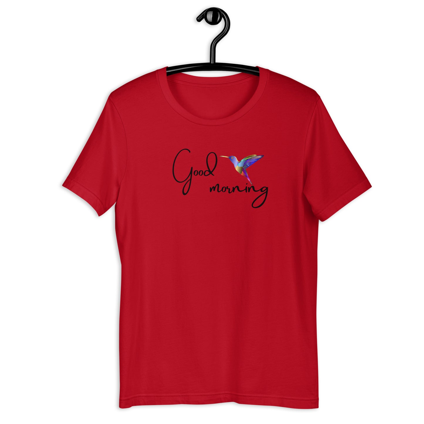 COLORFUL HUMMINGBIRD GOOD MORNING UNISEX T-SHIRT