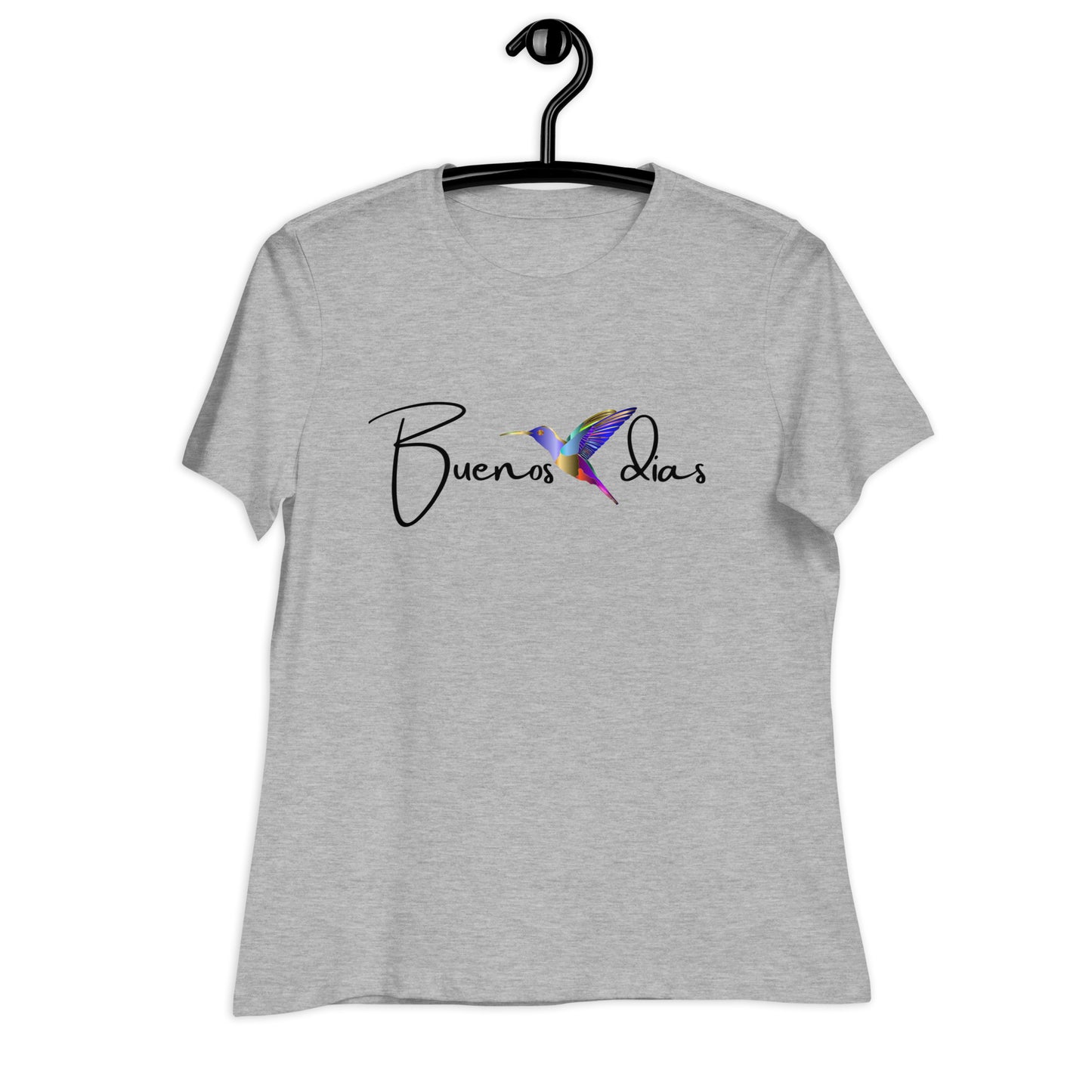 WOMEN'S COLORFUL HUMMINGBIRD BUENOS DIAS T-SHIRT