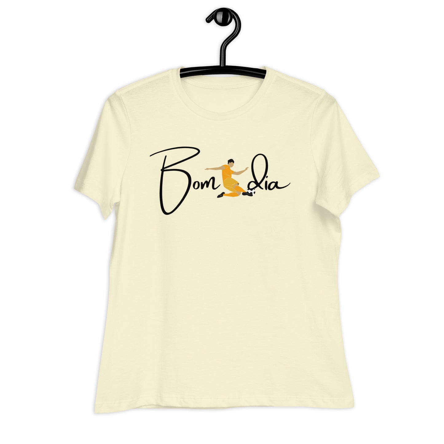 WOMEN'S COLORFUL SOCCER BOM DIA T-SHIRT