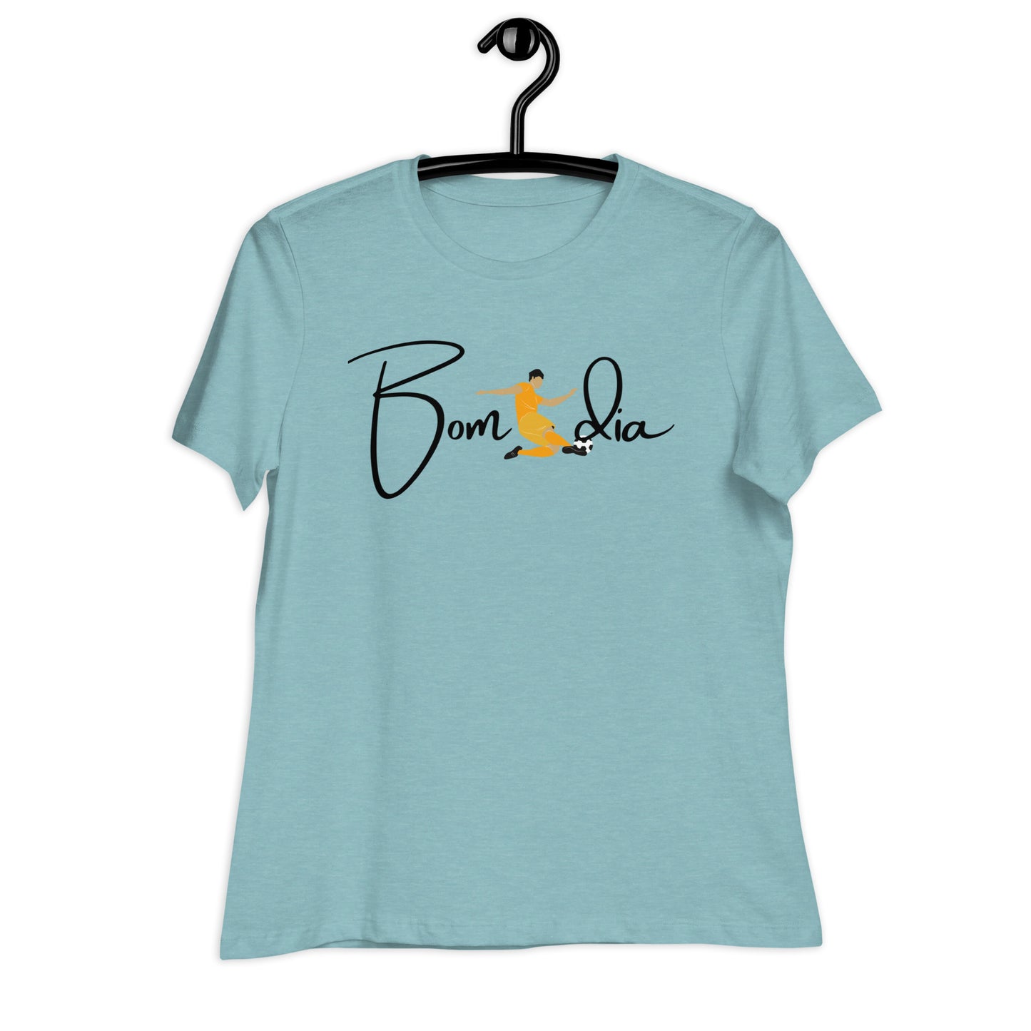 WOMEN'S COLORFUL SOCCER BOM DIA T-SHIRT