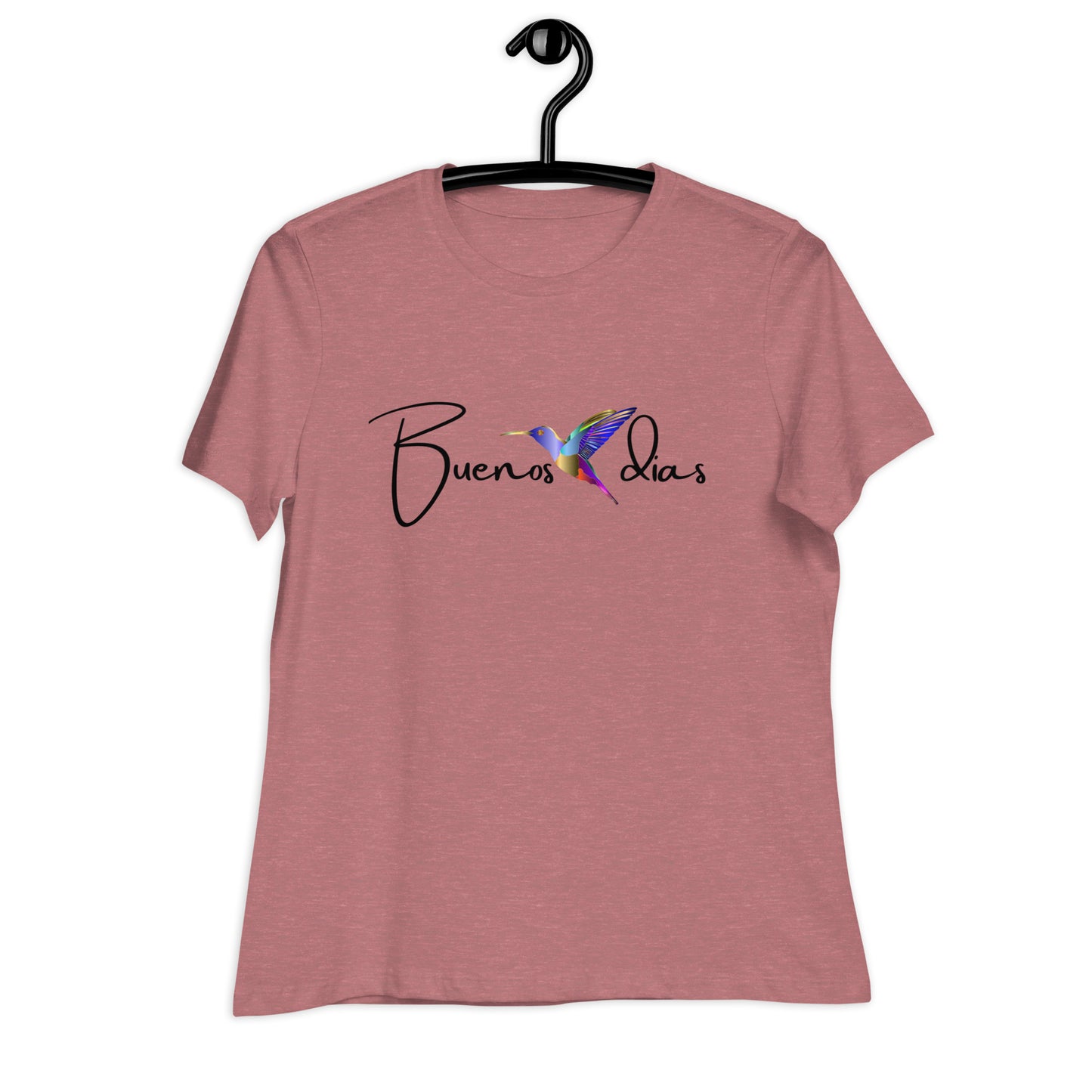 WOMEN'S COLORFUL HUMMINGBIRD BUENOS DIAS T-SHIRT