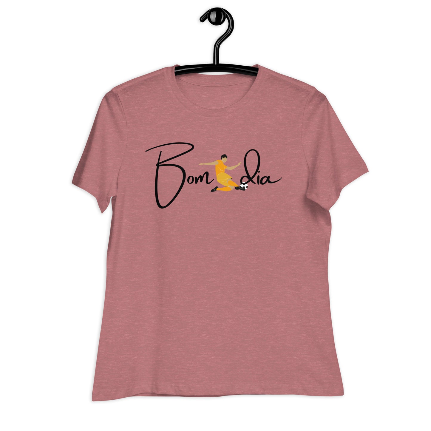 WOMEN'S COLORFUL SOCCER BOM DIA T-SHIRT