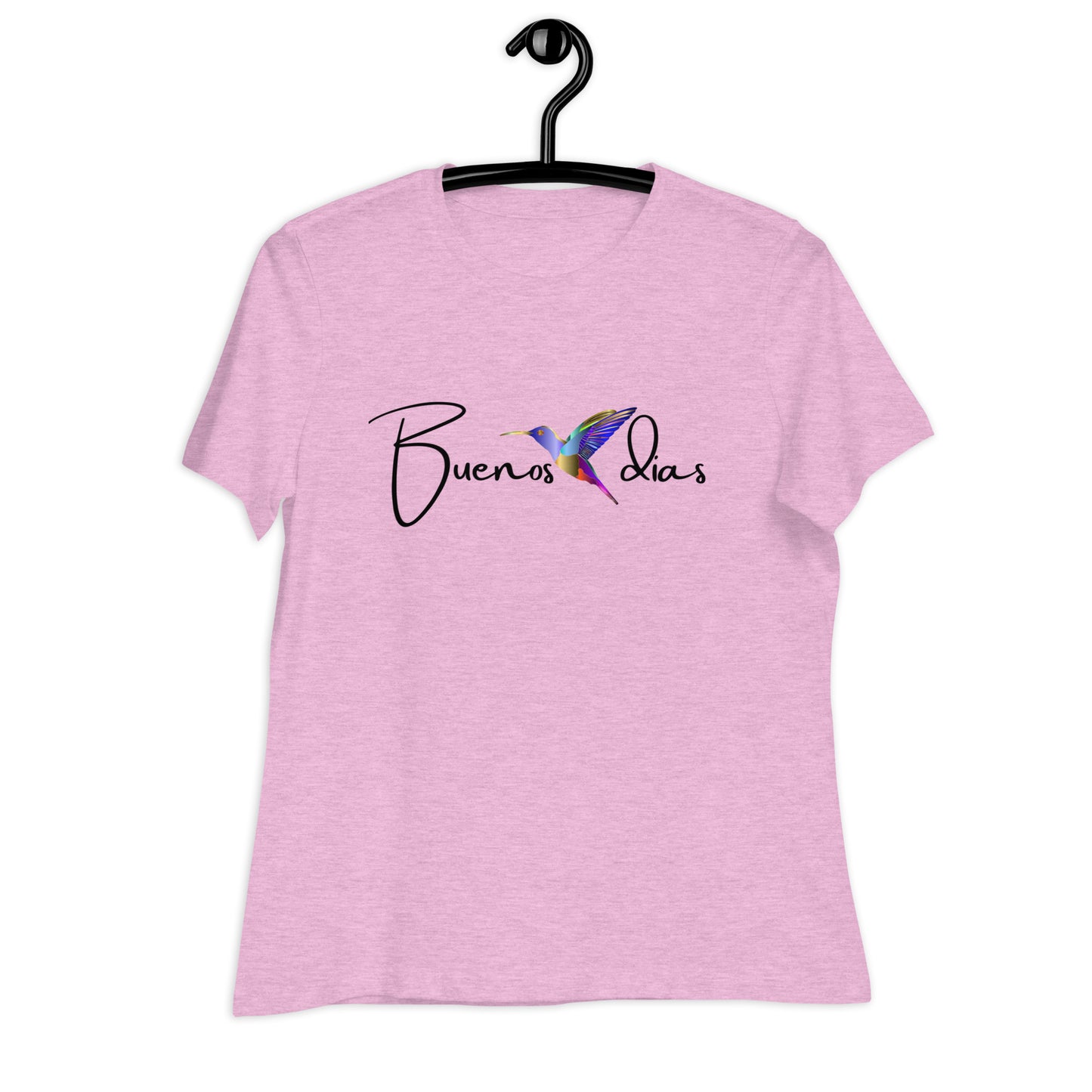 WOMEN'S COLORFUL HUMMINGBIRD BUENOS DIAS T-SHIRT