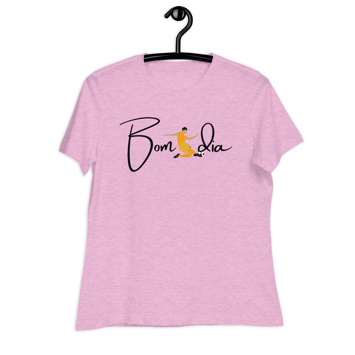 WOMEN'S COLORFUL SOCCER BOM DIA T-SHIRT