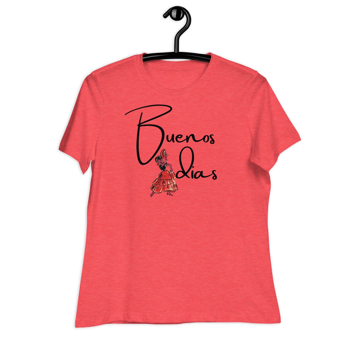 WOMEN'S COLORFUL FLAMINGO DANCER BUENOS DIAS  T-SHIRT