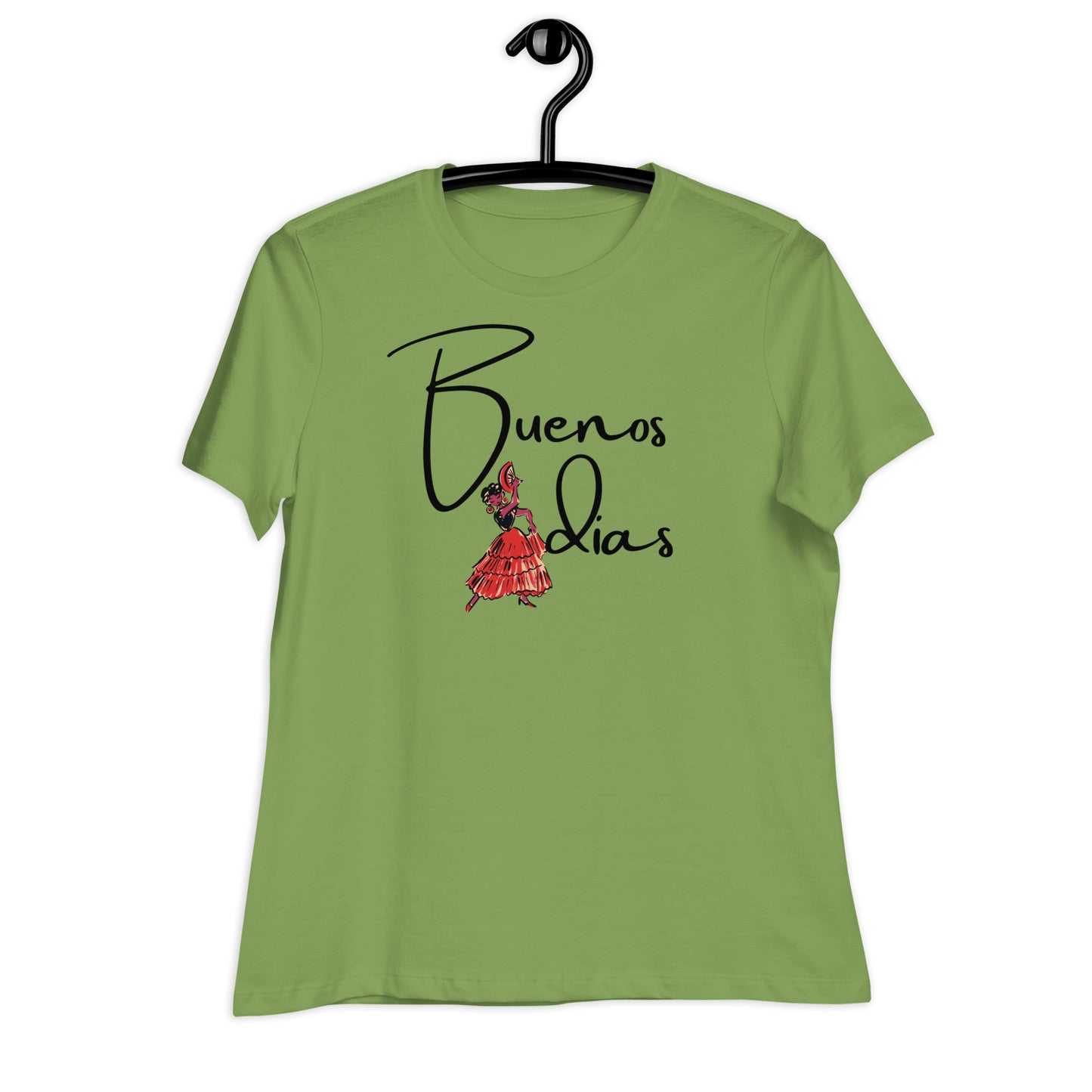 WOMEN'S COLORFUL FLAMINGO DANCER BUENOS DIAS  T-SHIRT