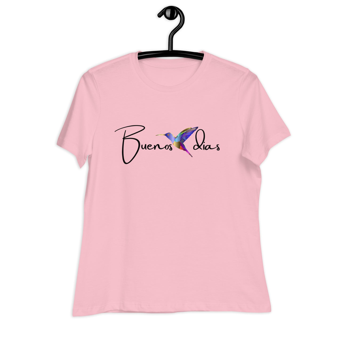 WOMEN'S COLORFUL HUMMINGBIRD BUENOS DIAS T-SHIRT