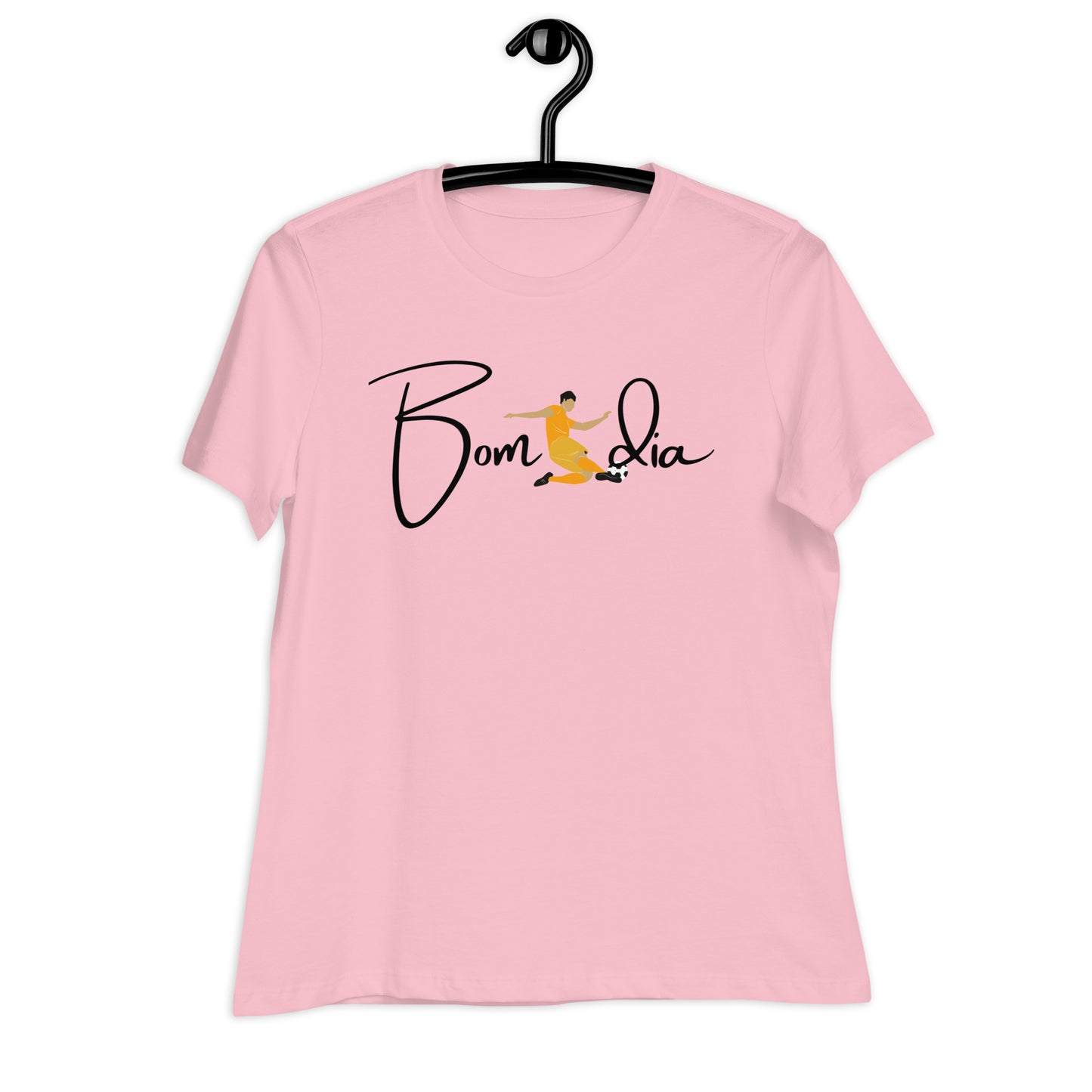 WOMEN'S COLORFUL SOCCER BOM DIA T-SHIRT