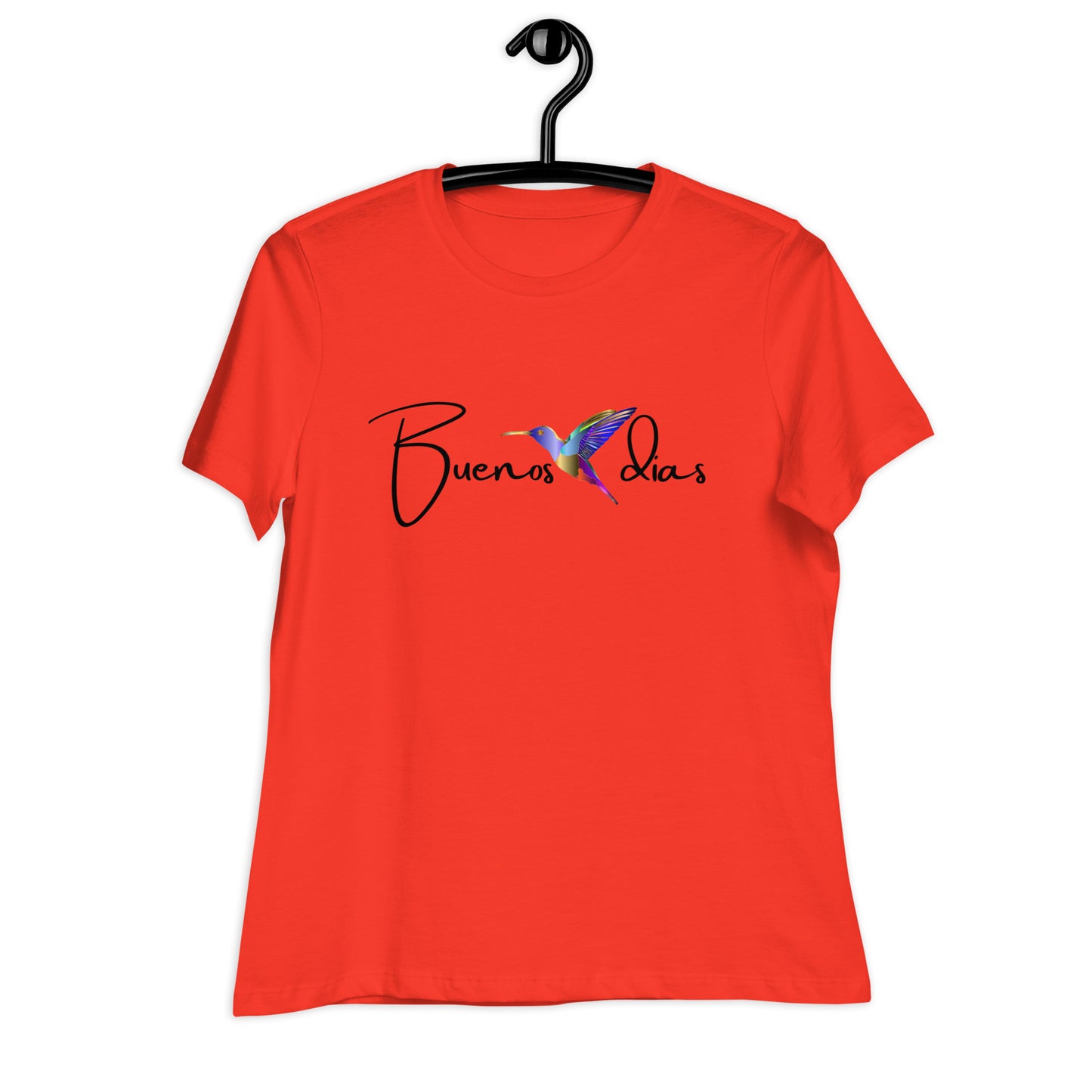 WOMEN'S COLORFUL HUMMINGBIRD BUENOS DIAS T-SHIRT