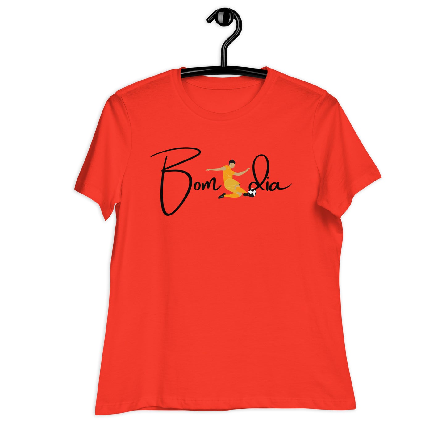 WOMEN'S COLORFUL SOCCER BOM DIA T-SHIRT