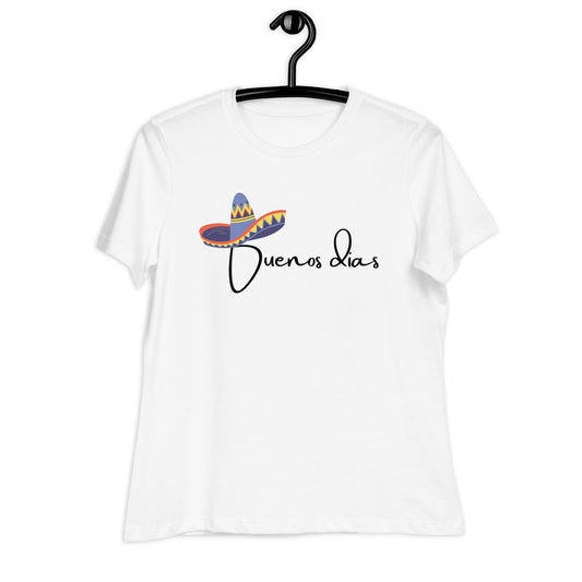 WOMEN'S COLORFUL SOMBRERO BUENOS DIAS T-SHIRT