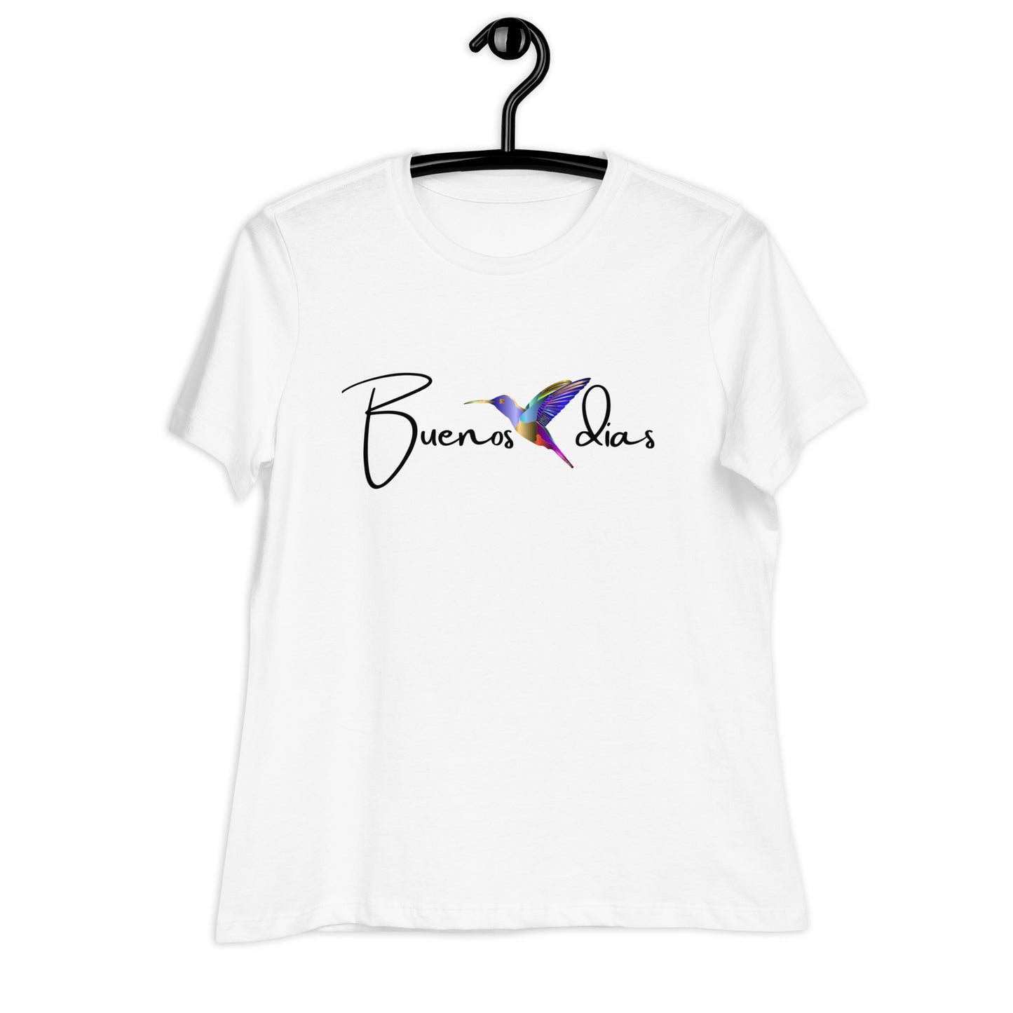 WOMEN'S COLORFUL HUMMINGBIRD BUENOS DIAS T-SHIRT