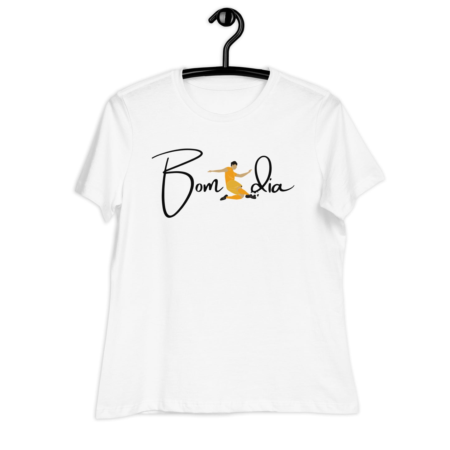 WOMEN'S COLORFUL SOCCER BOM DIA T-SHIRT